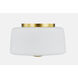 Ciela 2 Light 13.5 inch Aged Brass Flush Mount Ceiling Light